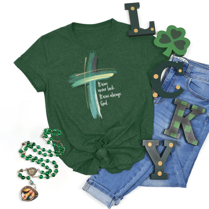 Christianartworkshop Empowerment Clover Faith-Inspired T-Shirt - Dark Green - 2XL - image 3