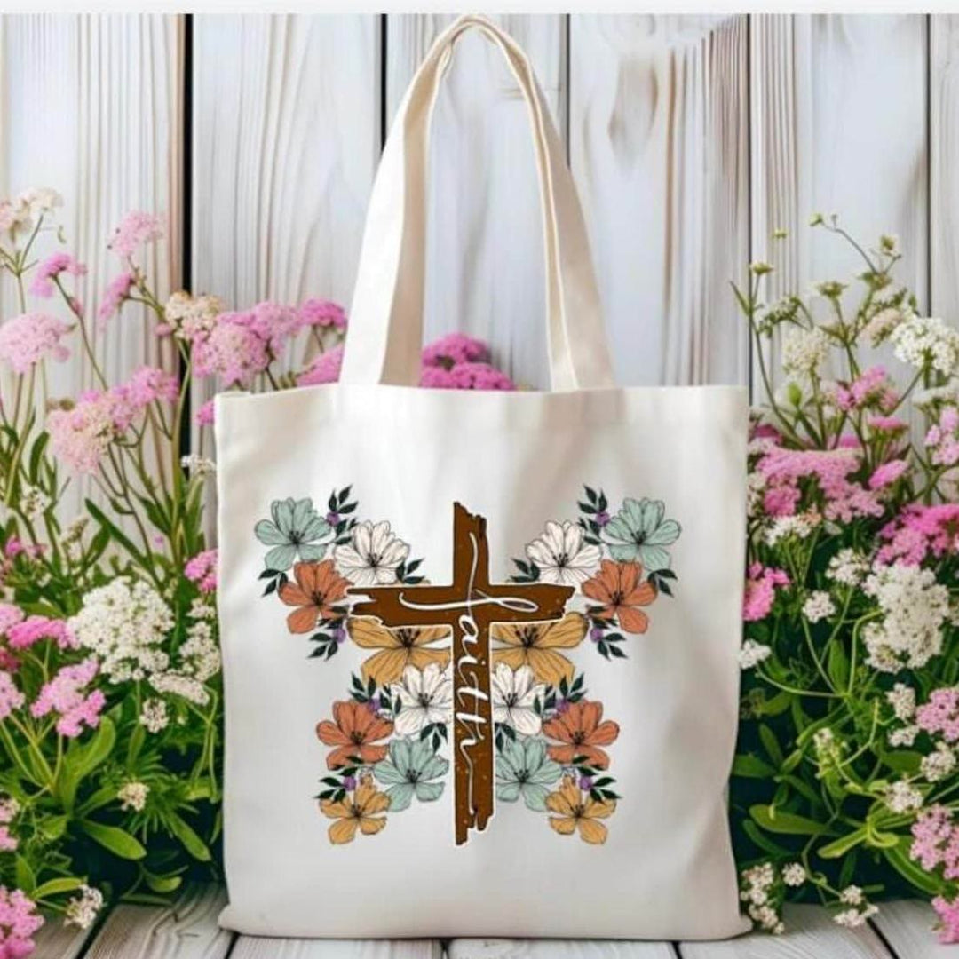 Christianartworkshop Blooming Faith Tote Carry Hope and Inspiration