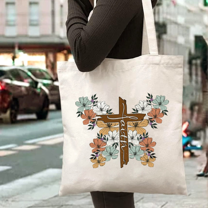 Christianartworkshop Blooming Faith Tote Carry Hope and Inspiration