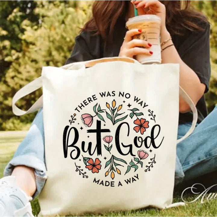 Christianartworkshop Bloom with Faith: The "But God" Tote – A Symbol of Miracles