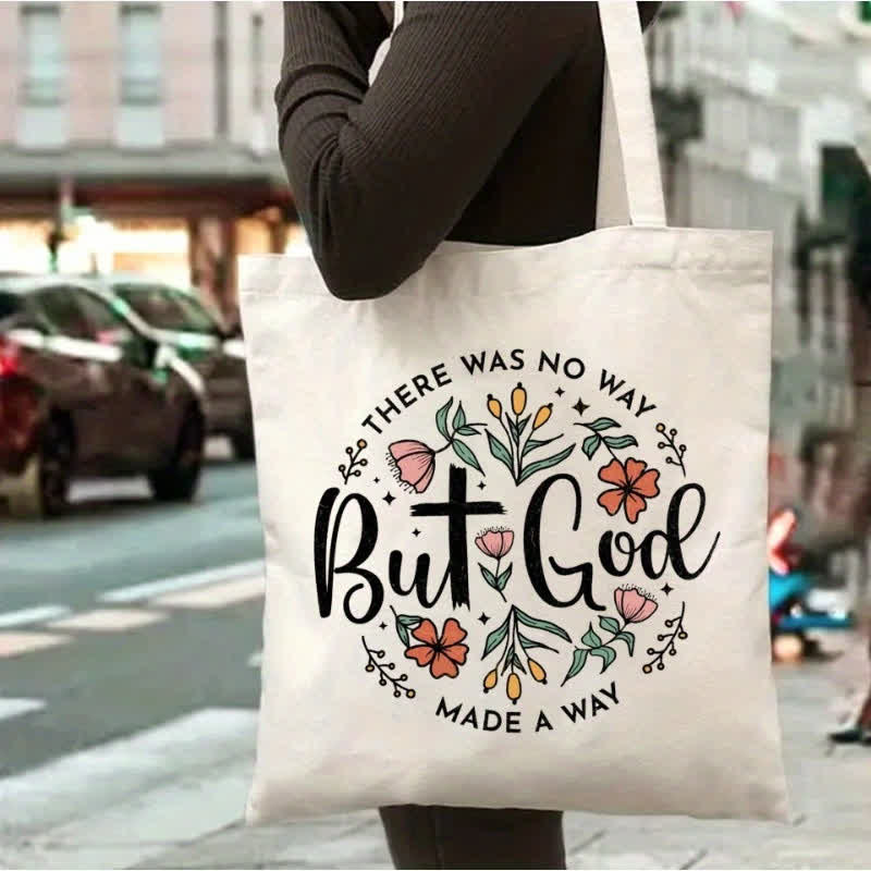 Christianartworkshop Bloom with Faith: The "But God" Tote – A Symbol of Miracles