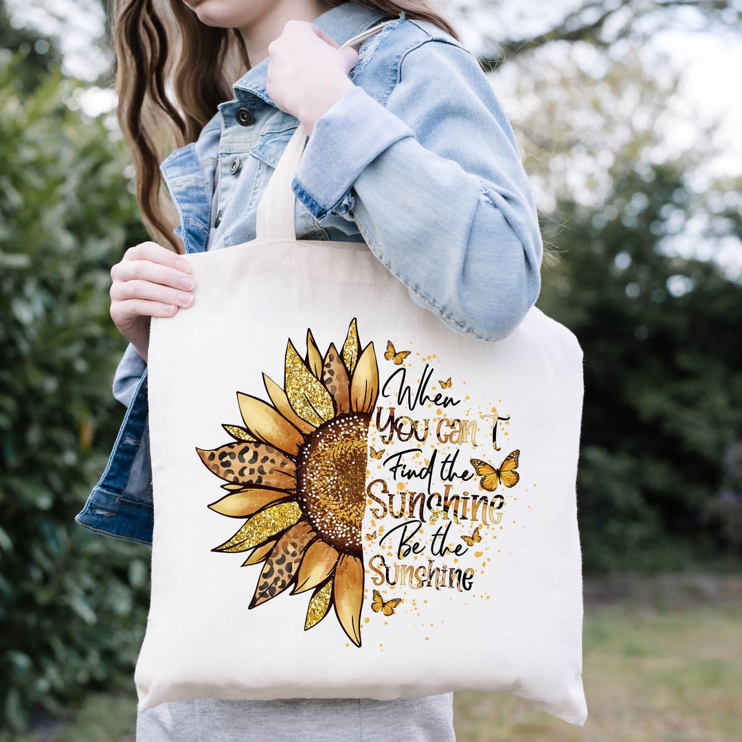 Christianartworkshop Be the Sunshine - Uplifting Inspirational Canvas Tote Bag