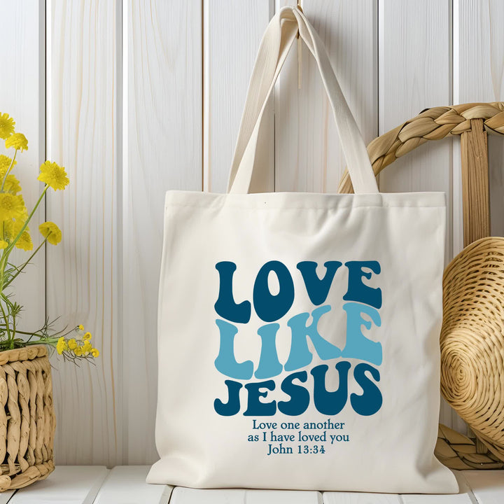 Christianartworkshop Love Like Jesus - Inspirational Faith-Based Canvas Tote Bag