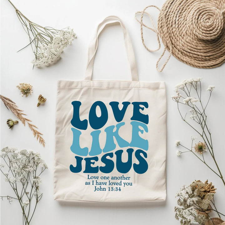 Christianartworkshop Love Like Jesus - Inspirational Faith-Based Canvas Tote Bag