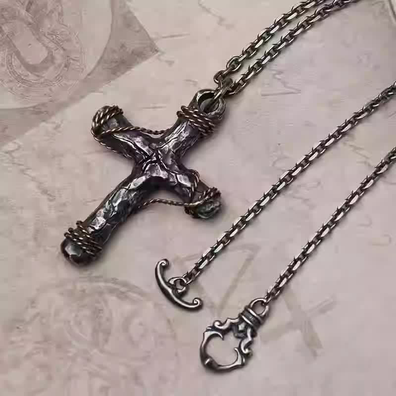 Christianartworkshop Exquisite 925 Silver Delicate Style Crucifix & Anchor Pendant Necklace - image 1