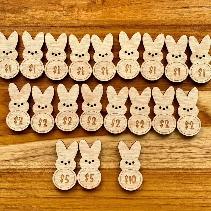 FREE Today: Easter Egg Filler - Engraved Bunny Shaped Easter Egg Filler Tokens with Activities