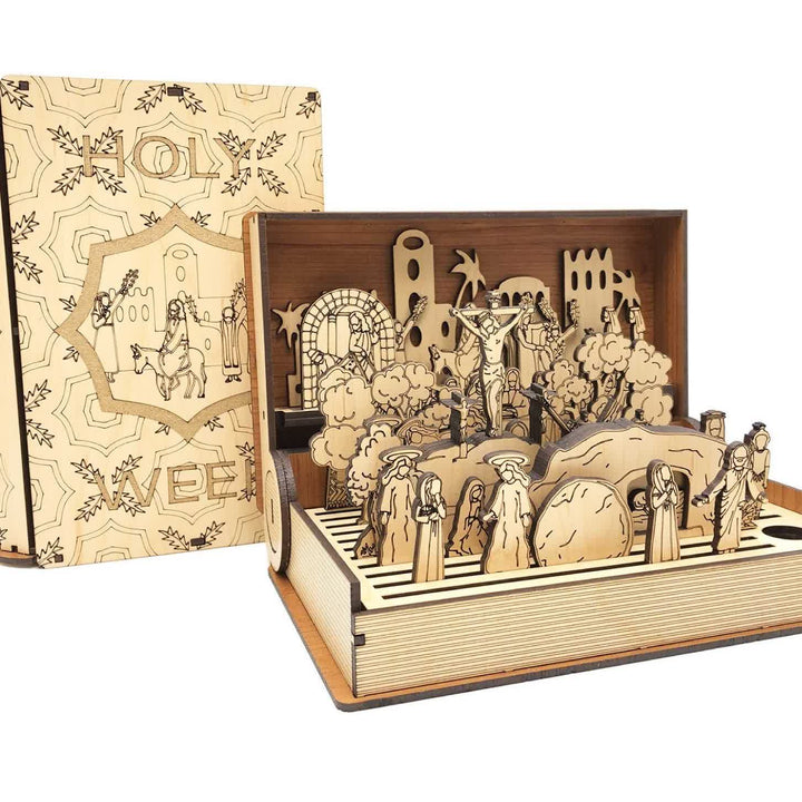 Christianartworkshop Life of Jesus Wooden Easter Puzzle Set - A Journey Through His Life