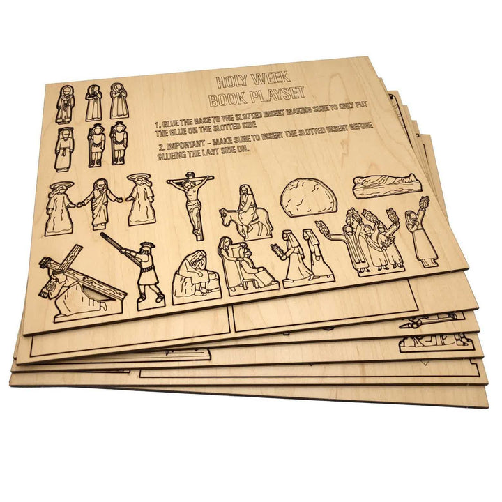 Christianartworkshop Life of Jesus Wooden Easter Puzzle Set - A Journey Through His Life