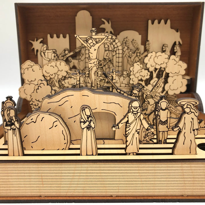 Christianartworkshop Life of Jesus Wooden Easter Puzzle Set - A Journey Through His Life