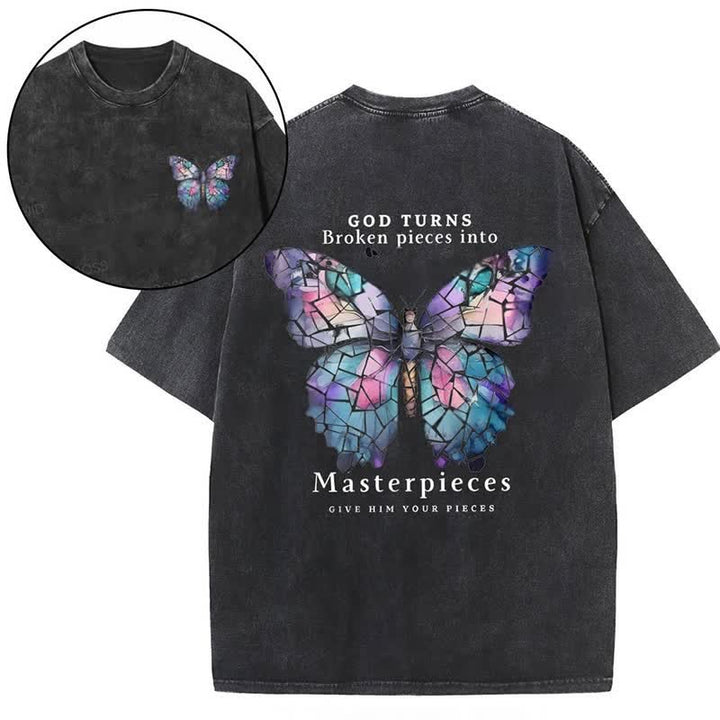 Christianartworkshop God Turns Broken Pieces into Masterpieces T-shirt