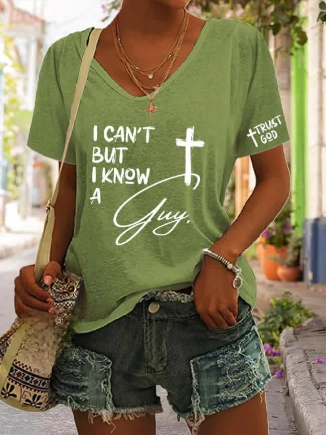 Christianartworkshop  I Can't But I Know A Guy V-neck T-Shirt