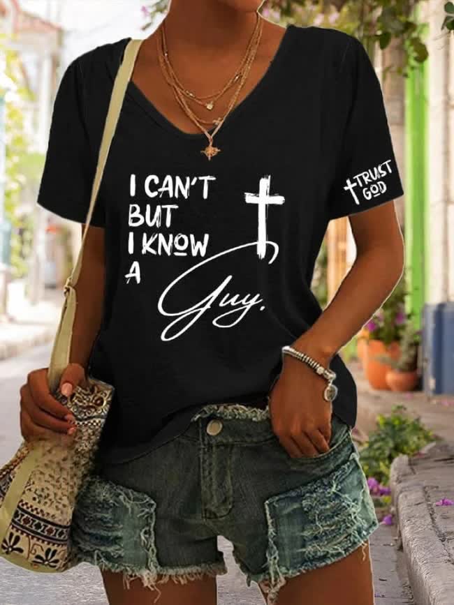 Christianartworkshop  I Can't But I Know A Guy V-neck T-Shirt