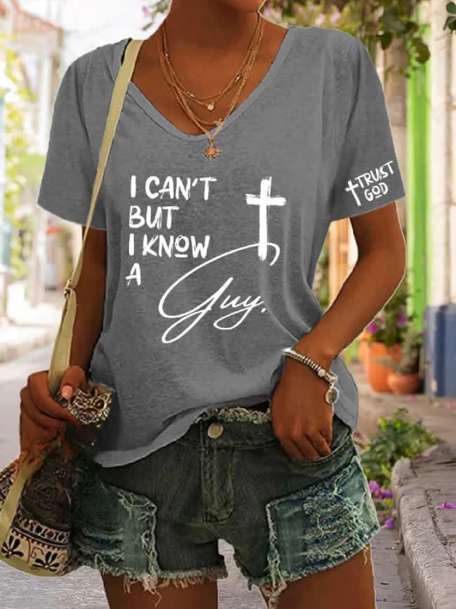 Christianartworkshop  I Can't But I Know A Guy V-neck T-Shirt