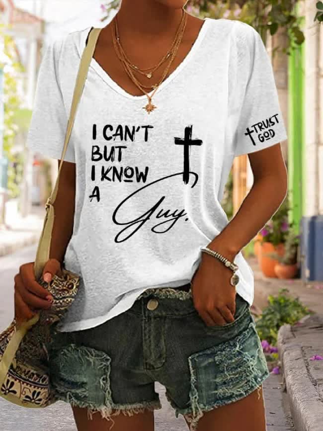 Christianartworkshop  I Can't But I Know A Guy V-neck T-Shirt