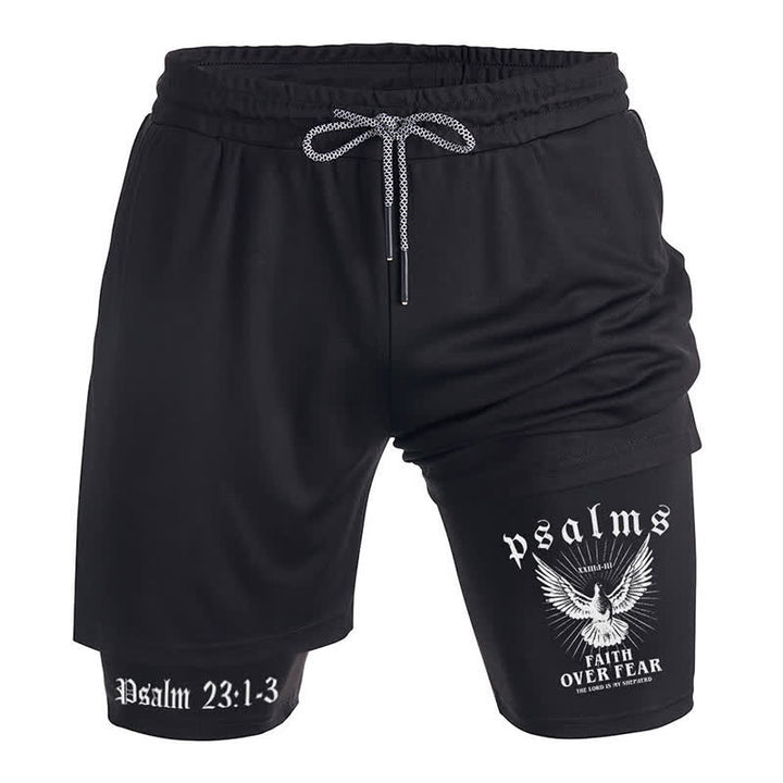 Christianartworkshop Faith Over Fear Black Inspirational Shorts