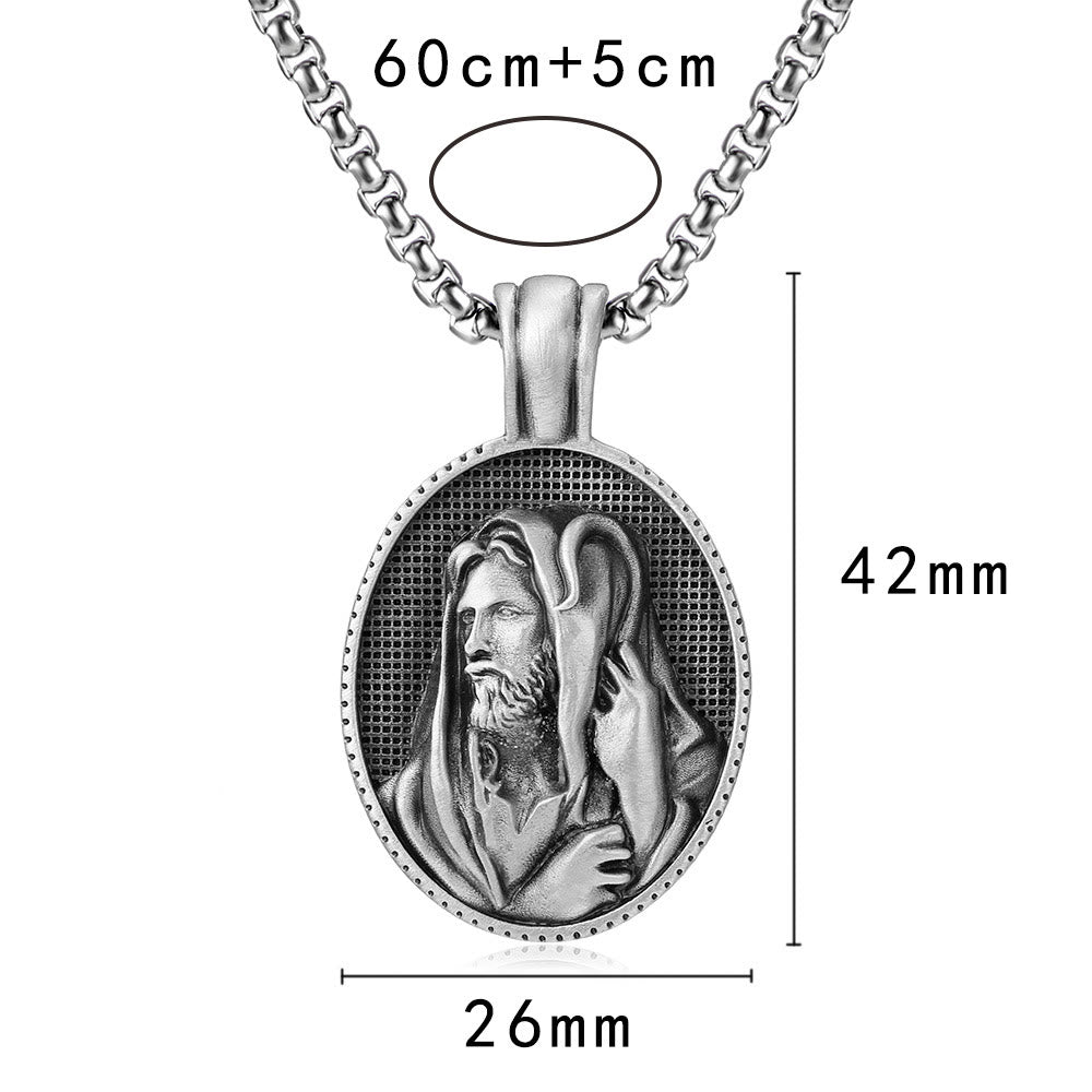 Christianartworkshop Jesus the Good Shepherd Necklace - A Meaningful Symbol of Love and Protection