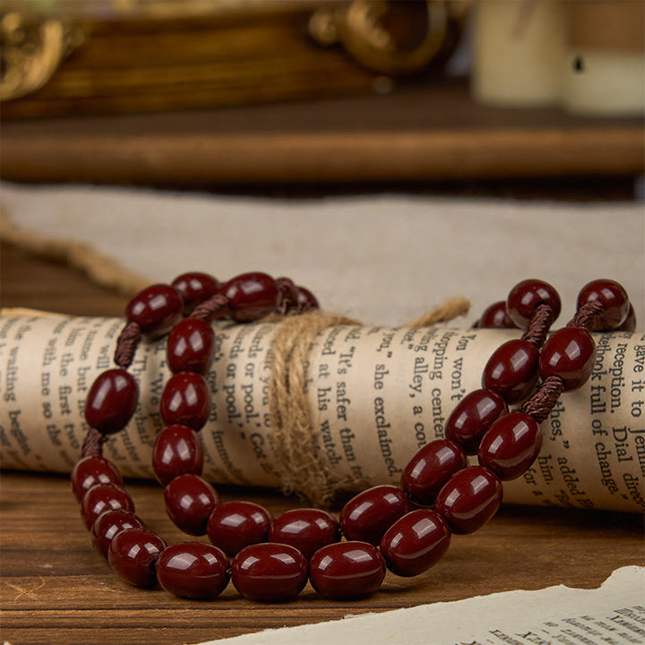 Christianartworkshop St. Benedict & Crucifix of 8*10mm Oval Bead Rosary - Three Timeless Colors