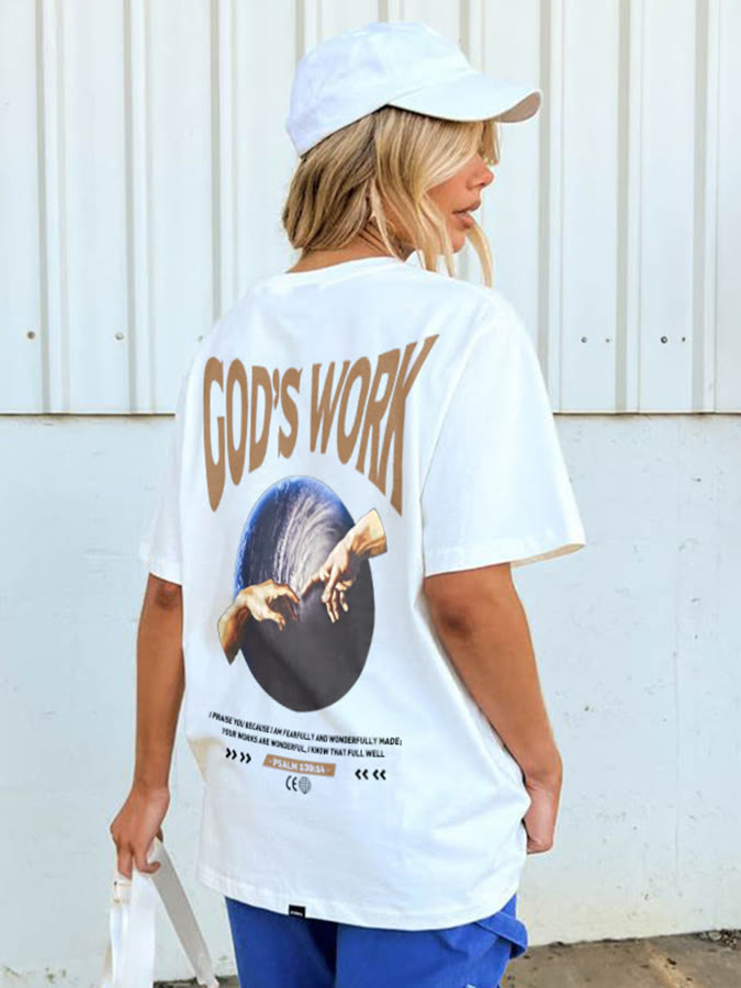 Christianartworkshop God's work.Psalm 139:14 Unisex Cotton T-Shirt