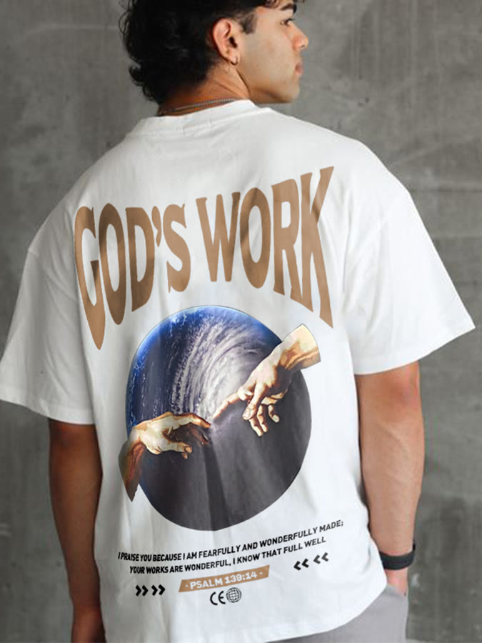 Christianartworkshop God's work.Psalm 139:14 Unisex Cotton T-Shirt