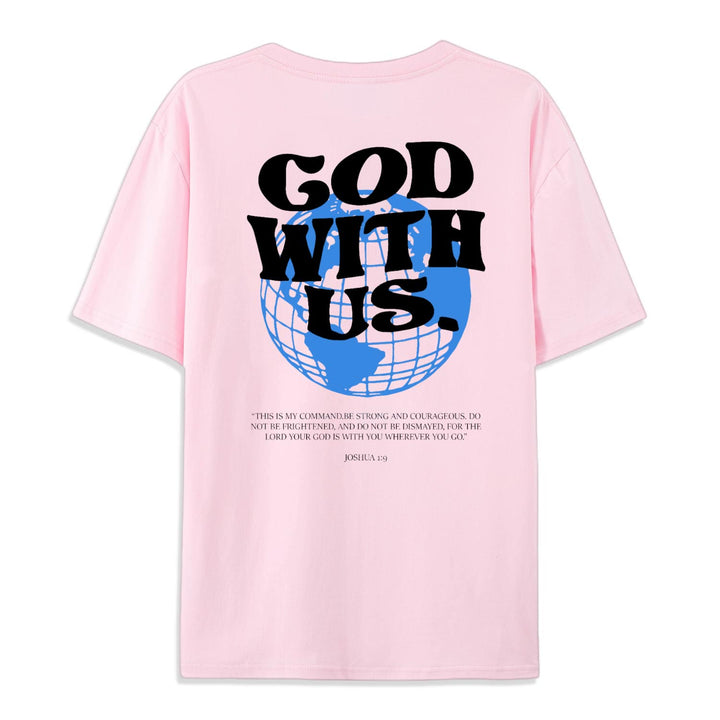 Christianartworkshop God With Us Cotton T-Shirt