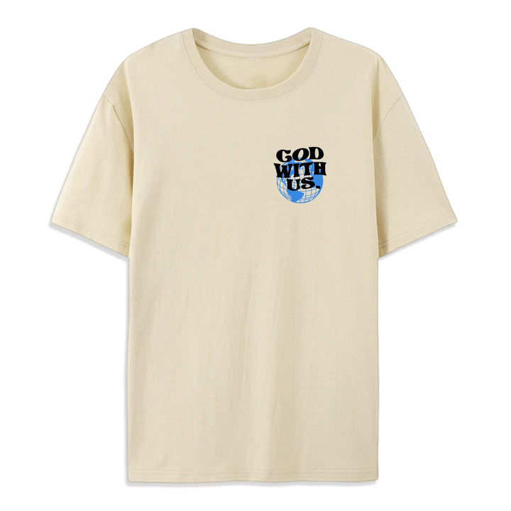 Christianartworkshop God With Us Cotton T-Shirt - image 9