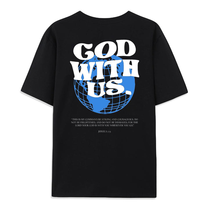 Christianartworkshop God With Us Cotton T-Shirt