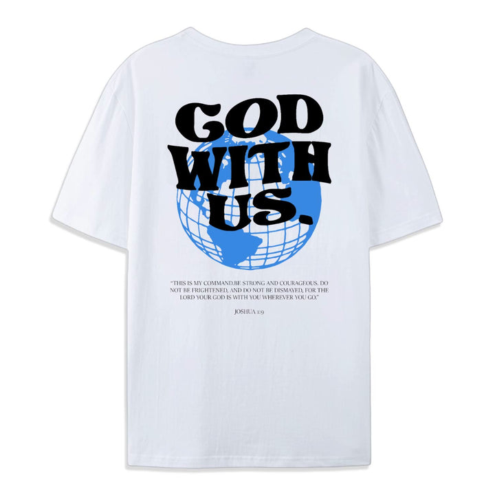 Christianartworkshop God With Us Cotton T-Shirt