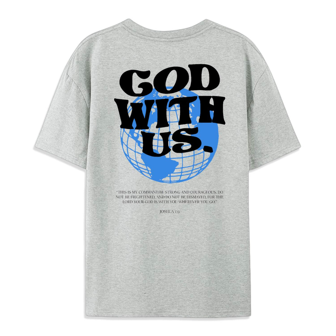 Christianartworkshop God With Us Cotton T-Shirt - image 11