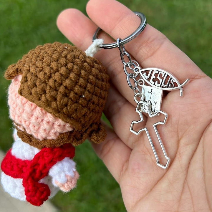 Christianartworkshop Jesus Crochet Keychain/Pendant - A Beautiful Reminder of Christ's Love