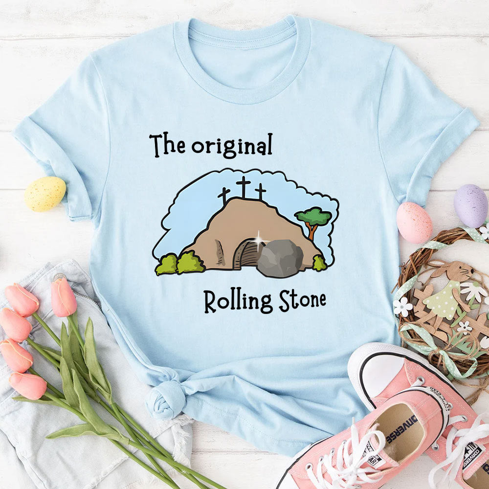 Christianartworkshop The Original Rolling Stone Christian T-Shirt - Blue - 2XL - image 8