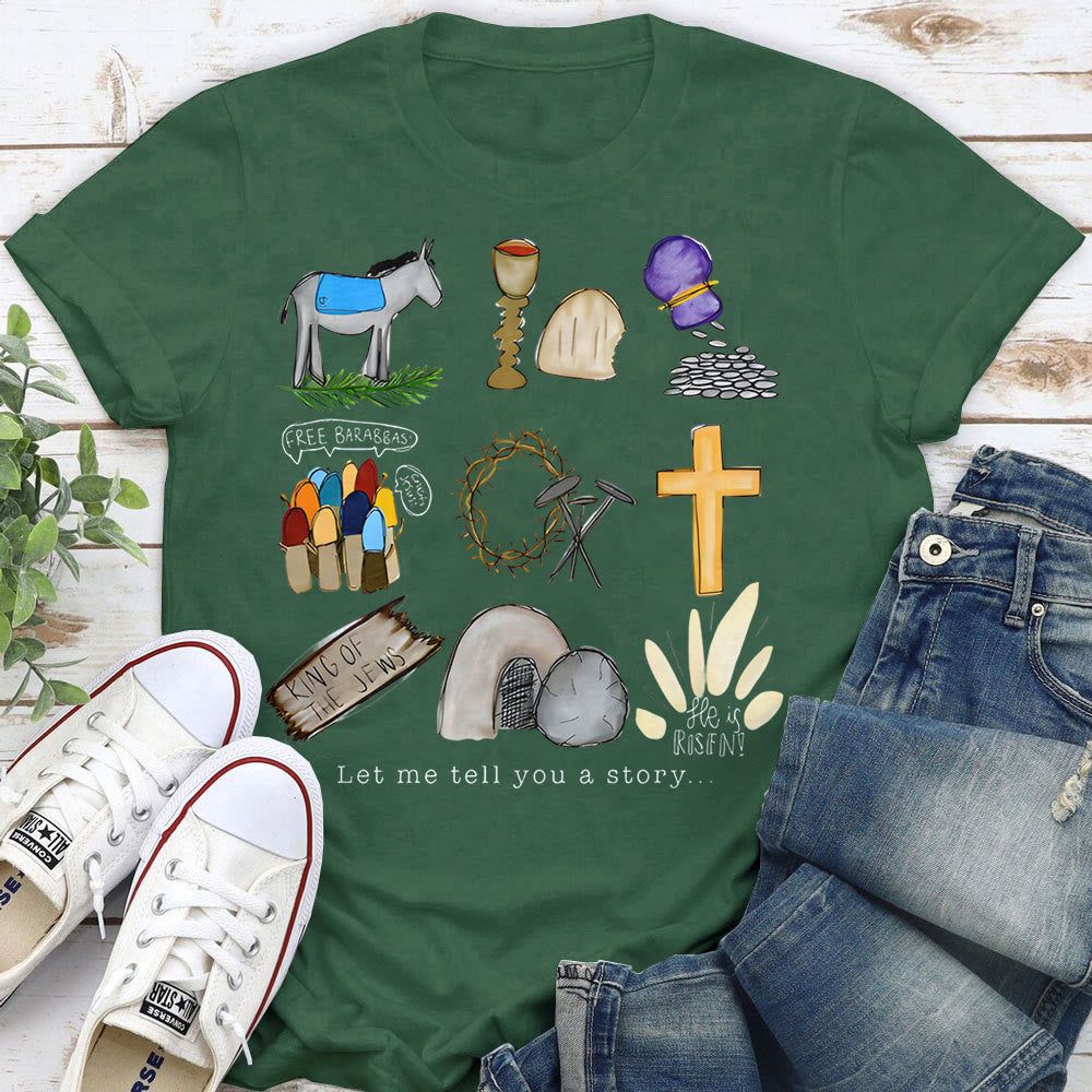 Christianartworkshop Let Me Tell You a Story T-Shirt - Army Green - 2XL - image 4