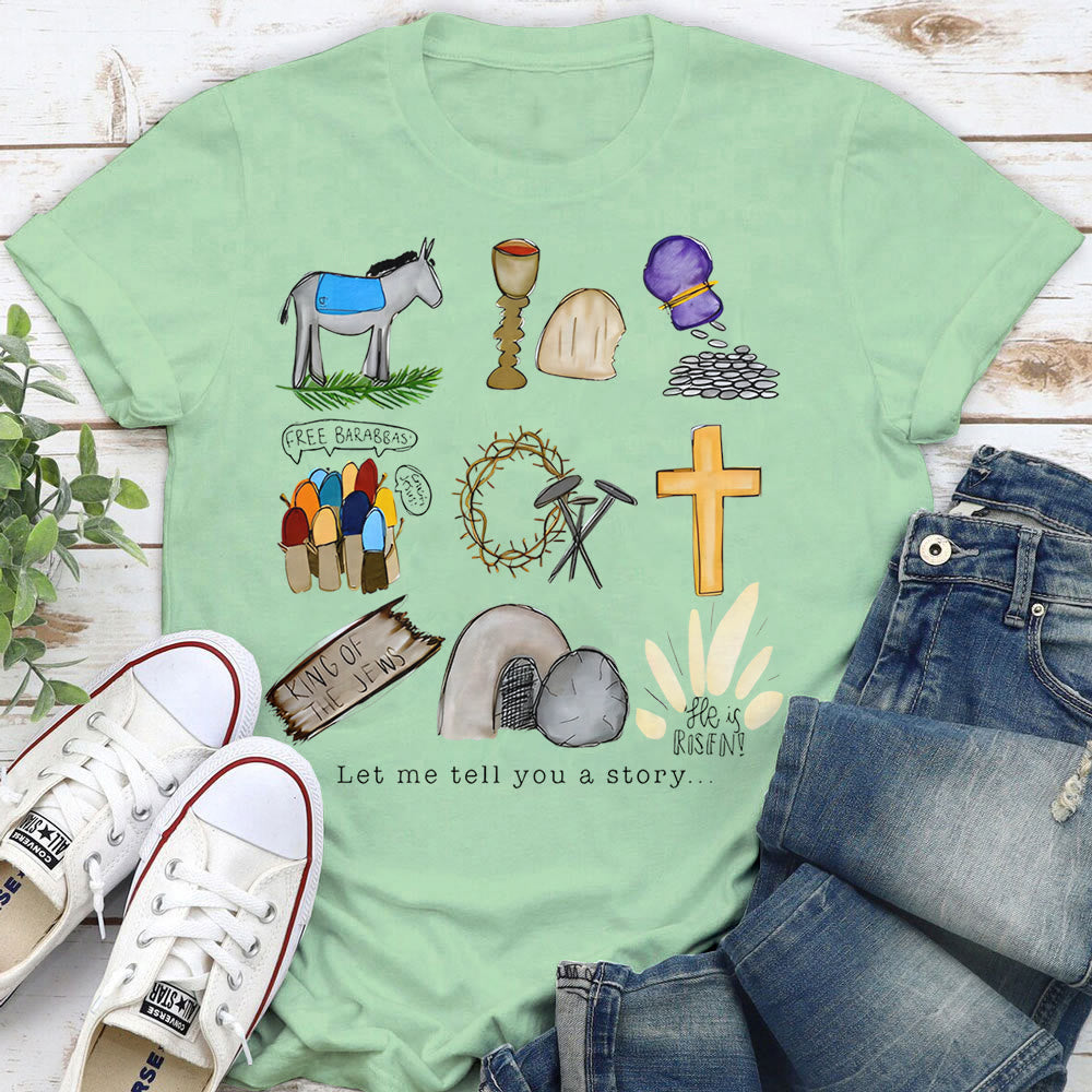 Christianartworkshop Let Me Tell You a Story T-Shirt - Grass Green - 2XL - image 6