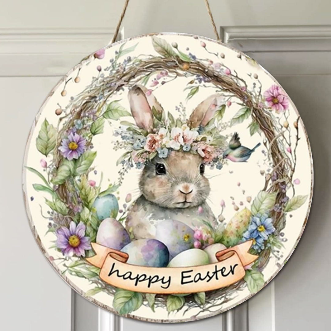 Christianartworkshop Easter Bunny Hanging Pendant: Enchanted Bunny Garden Hanging Ornament