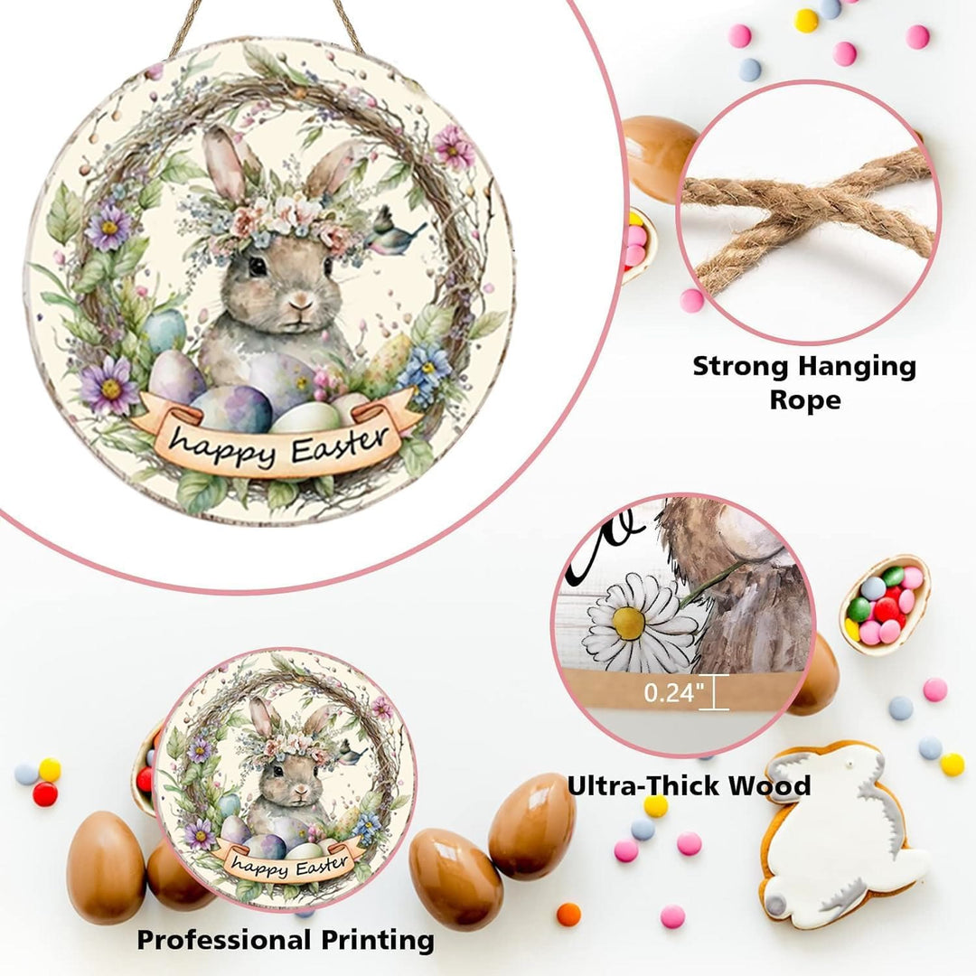 Christianartworkshop Easter Bunny Hanging Pendant: Enchanted Bunny Garden Hanging Ornament