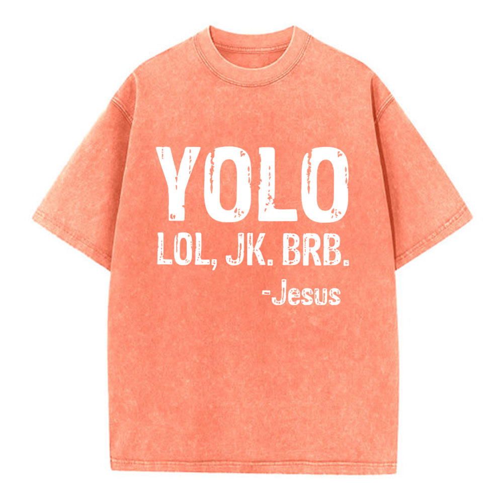 Christianartworkshop YOLO Christian Washed T-Shirt