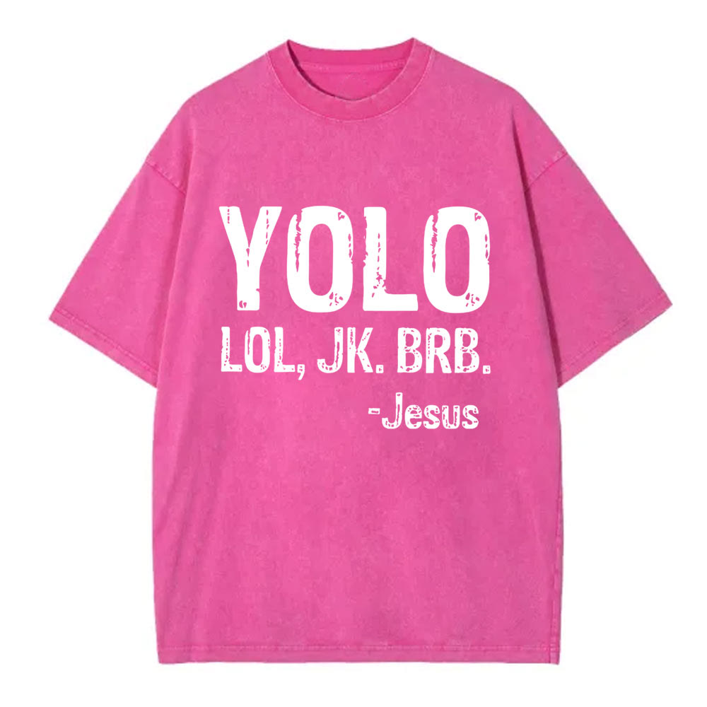 Christianartworkshop YOLO Christian Washed T-Shirt