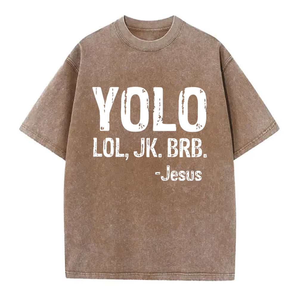 Christianartworkshop YOLO Christian Washed T-Shirt