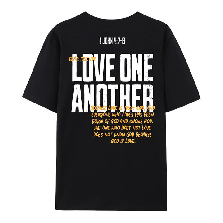 Christianartworkshop Love One Another Cotton T-Shirt - image 6