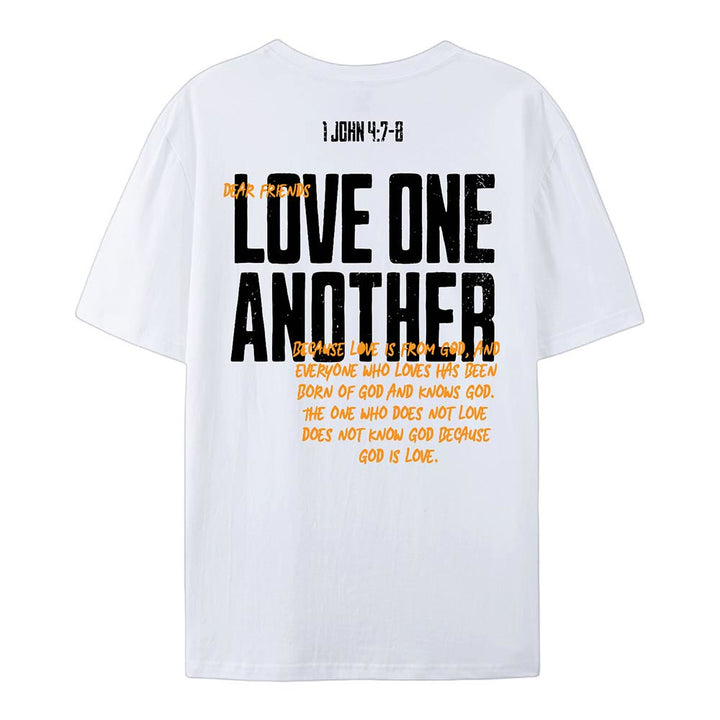 Christianartworkshop Love One Another Cotton T-Shirt