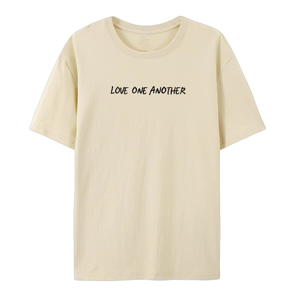 Christianartworkshop Love One Another Cotton T-Shirt