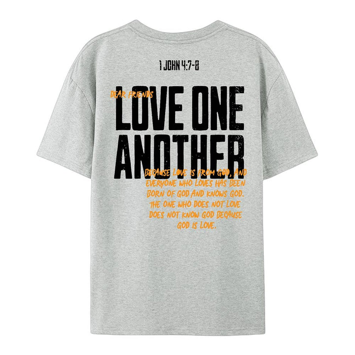 Christianartworkshop Love One Another Cotton T-Shirt