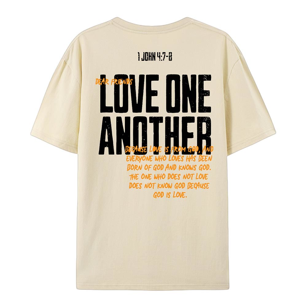 Christianartworkshop Love One Another Cotton T-Shirt