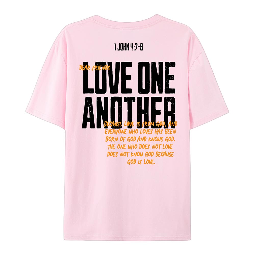 Christianartworkshop Love One Another Cotton T-Shirt