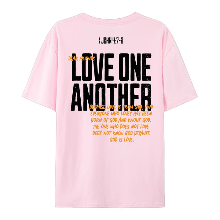 Christianartworkshop Love One Another Cotton T-Shirt