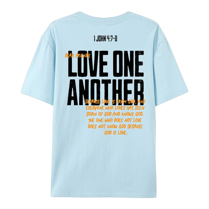 Christianartworkshop Love One Another Cotton T-Shirt