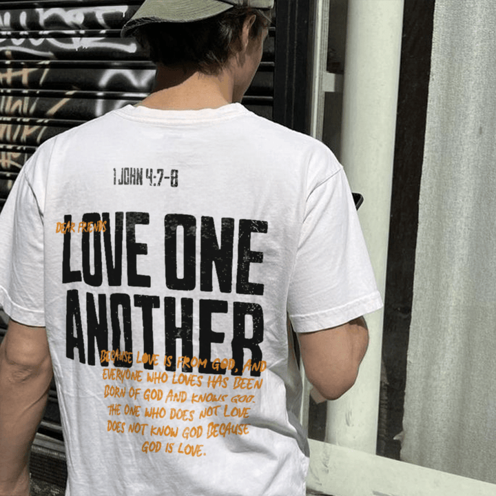 Christianartworkshop Love One Another Cotton T-Shirt - image 1