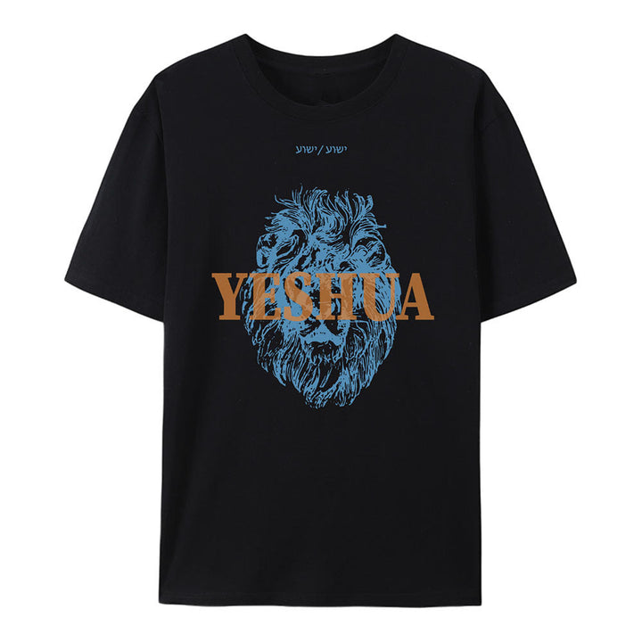 Christianartworkshop Yeshua Cotton T-Shirt - Black - 2XL - image 2