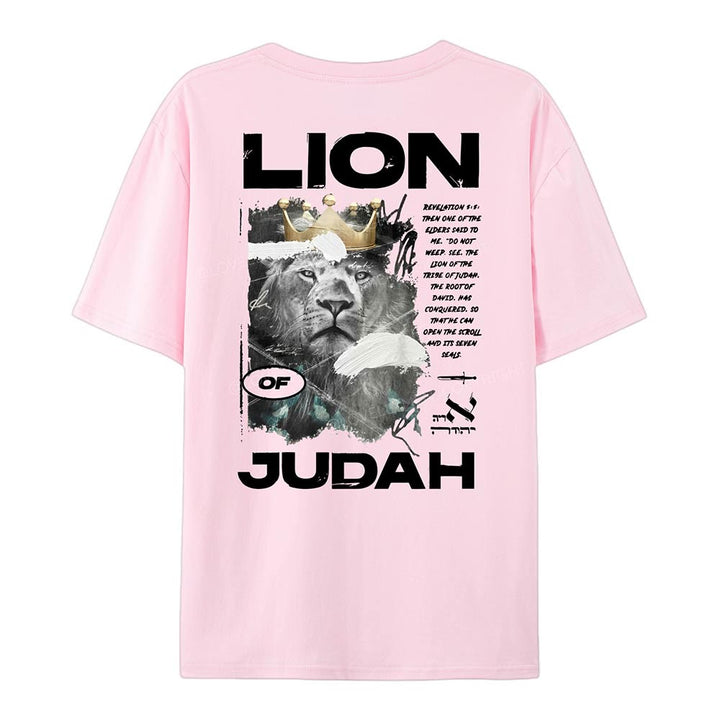 Christianartworkshop Lion Of Judan Cotton T-Shirt