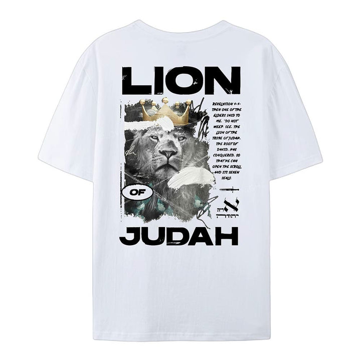 Christianartworkshop Lion Of Judan Cotton T-Shirt