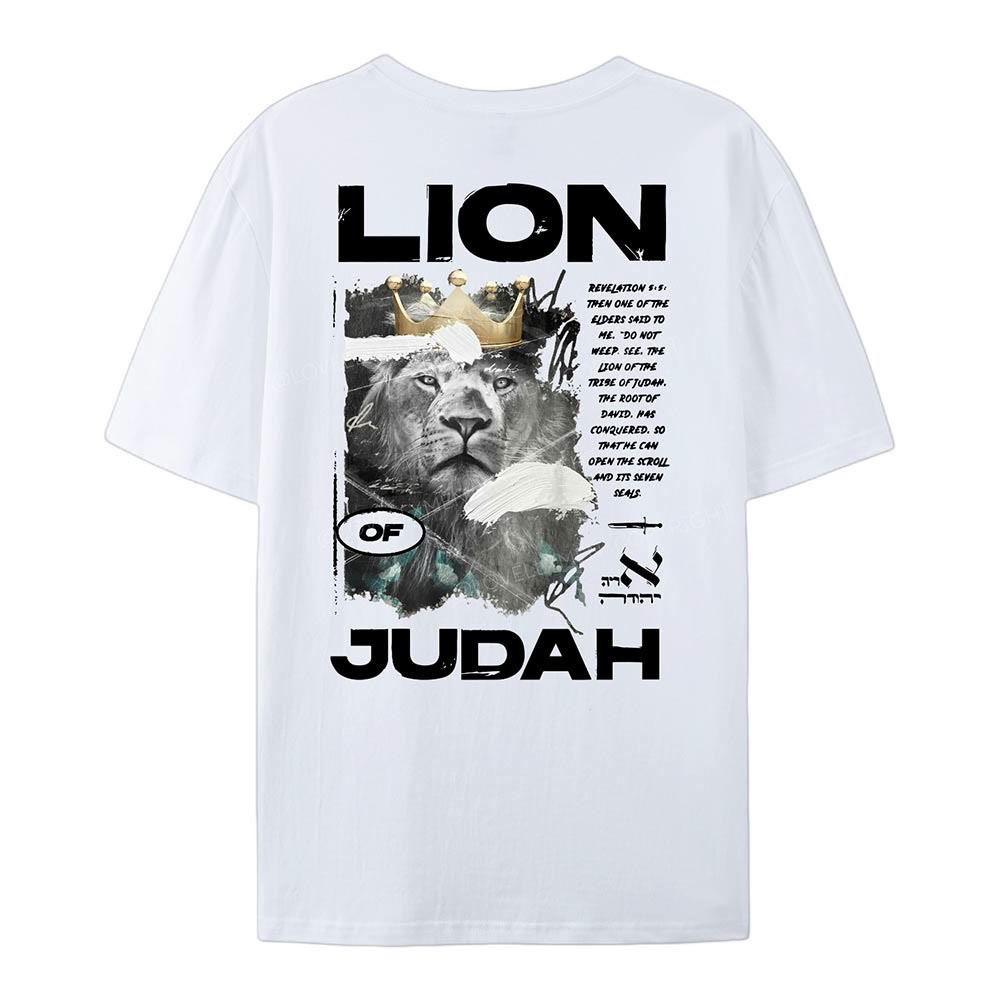 Christianartworkshop Lion Of Judan Cotton T-Shirt - image 1